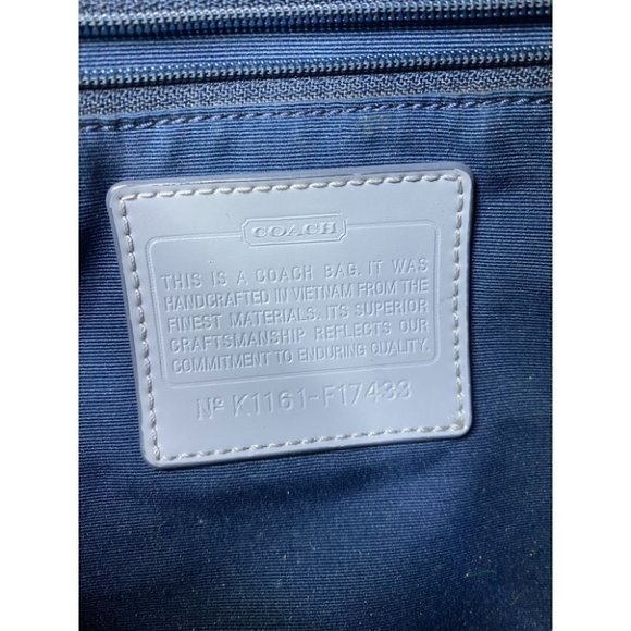 Coach Gray Jacquard Fabric Long Strap Tote Bag - Picture 11 of 13